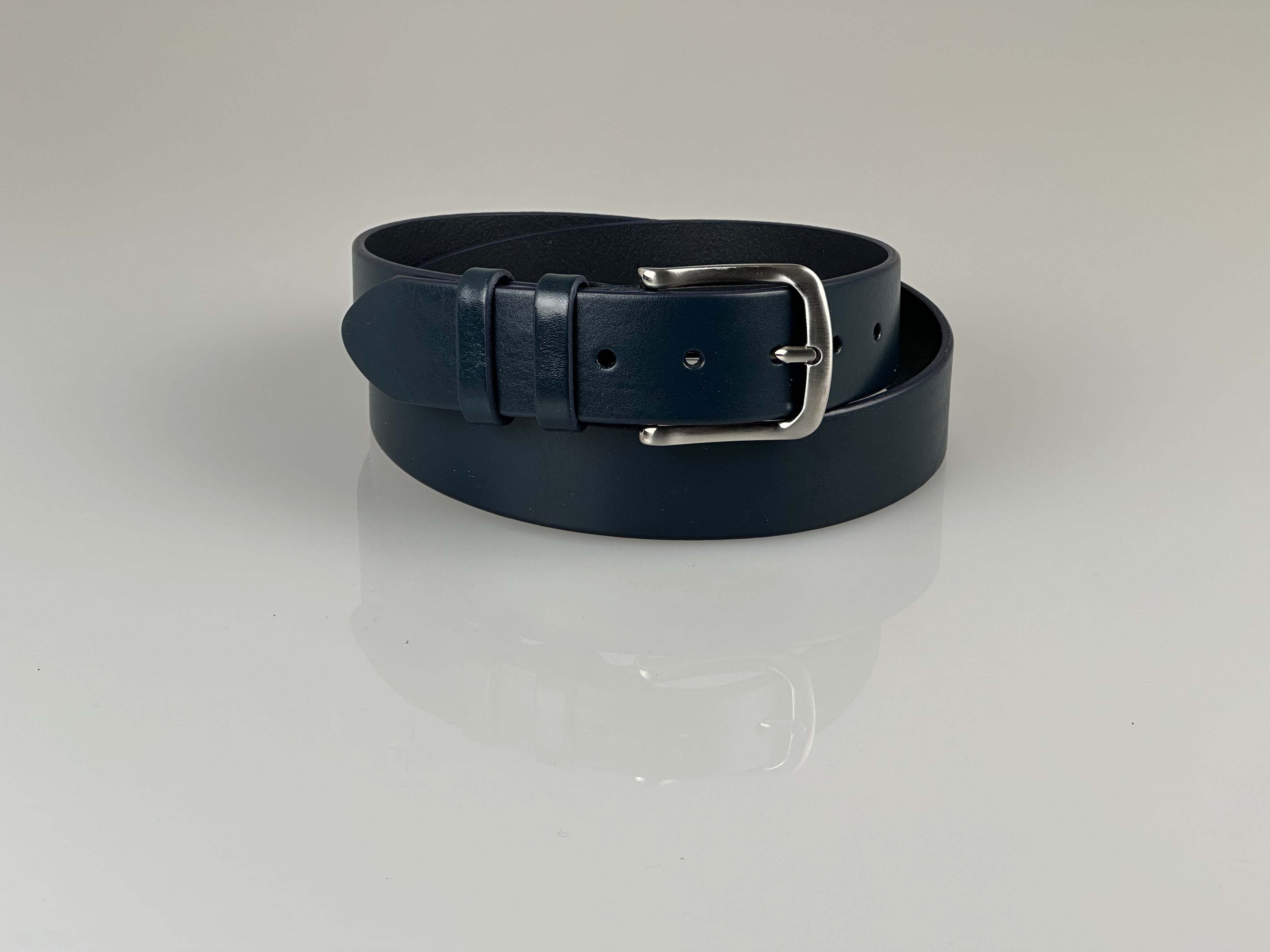 Ledergürtel Windsor Dunkelblau